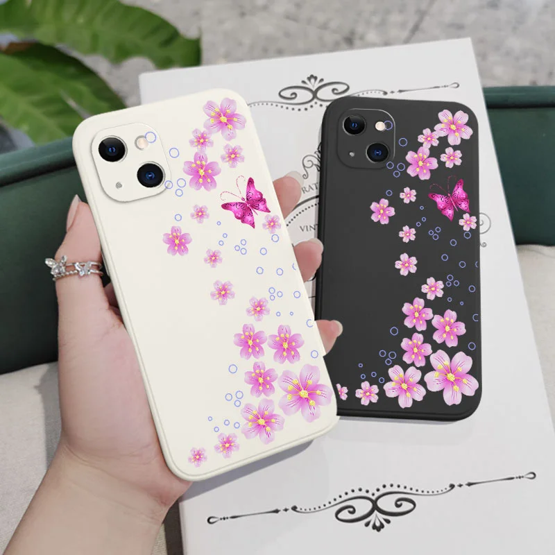 Custodia per telefono Butterfly In Bloom per iPhone 16 15 14 13 12 11 Pro Max Mini X XR XS MAX Plus Cover