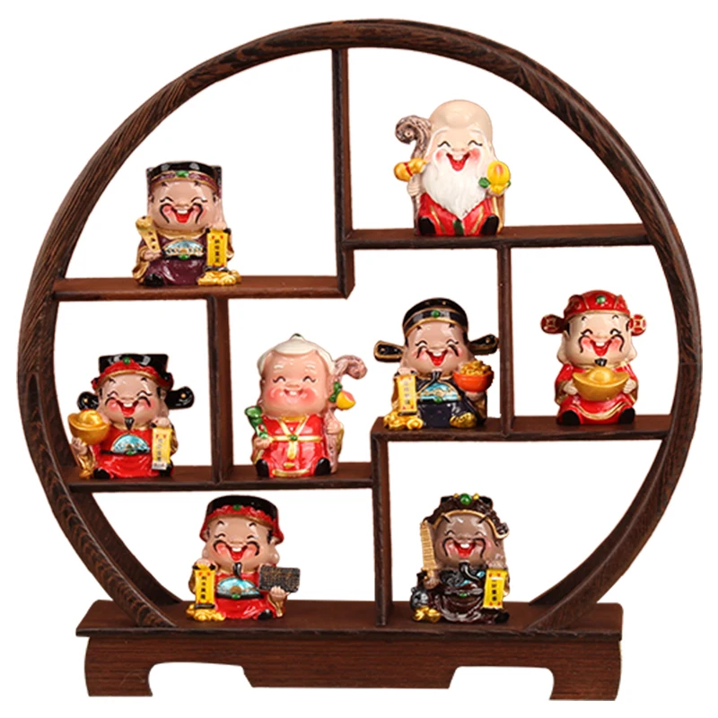 1 set /8 pieces of five road Fu Lu Shou home decoration feng shui ornaments home accessories  decorative figurines  feng shui