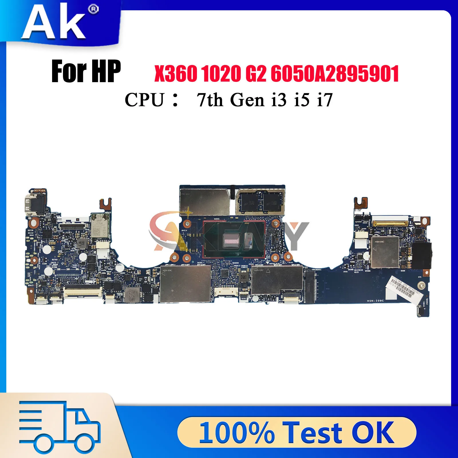

6050A2895901 For HP EliteBook X360 1020 G2 Laptop Motherboard With i5 i7 CPU 8G/16G RAM 937428-601 937427-601 100% Fully Tested