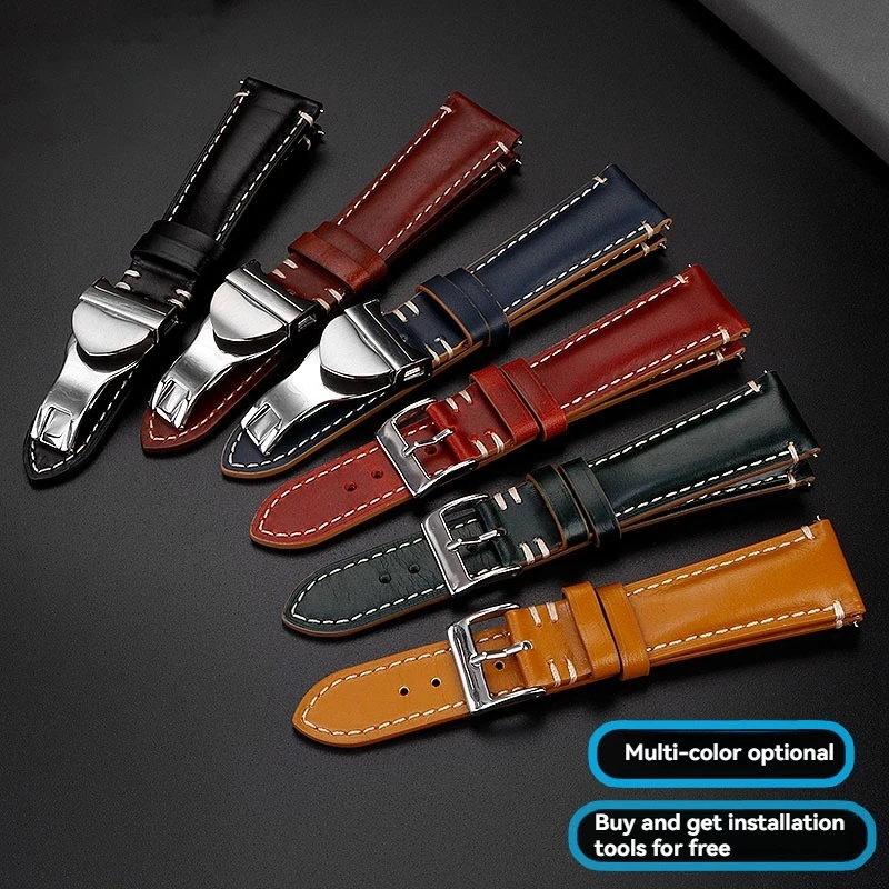 

Ремешок из натуральной кожи 20 мм и 22 мм для Tudor 1958/M79250/M79030 — ремешок со складной застежкой, роскошный мужской ремешок для часов