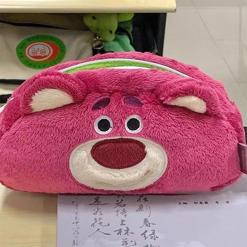 Toy Story Lotso Alien Plush Double-Side Pen Case Pencil Bag Cosmetic Bags Cartoon Large Capacity Portable Toiletries Storage Bag