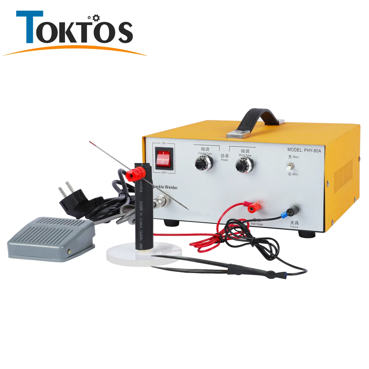 

TOKTOS 80A Jewelry Spot Welder for Gold Silver and Platinum Precision Pulse Welding Machine for Jewelry Repair and Making Tools