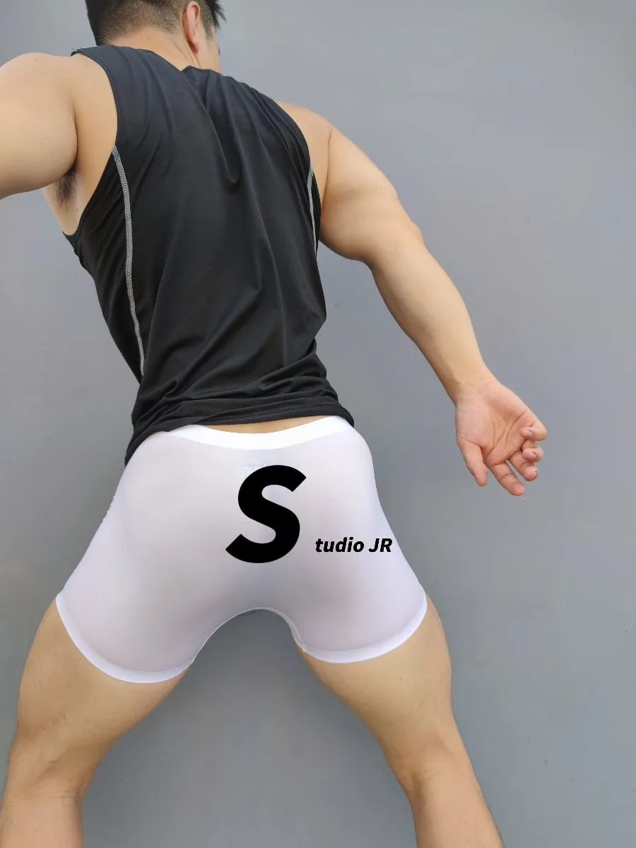 Sexy Seamless Sheer Men Elastic Underwear Sports Sexy Brief Seamless Shorts Briefs