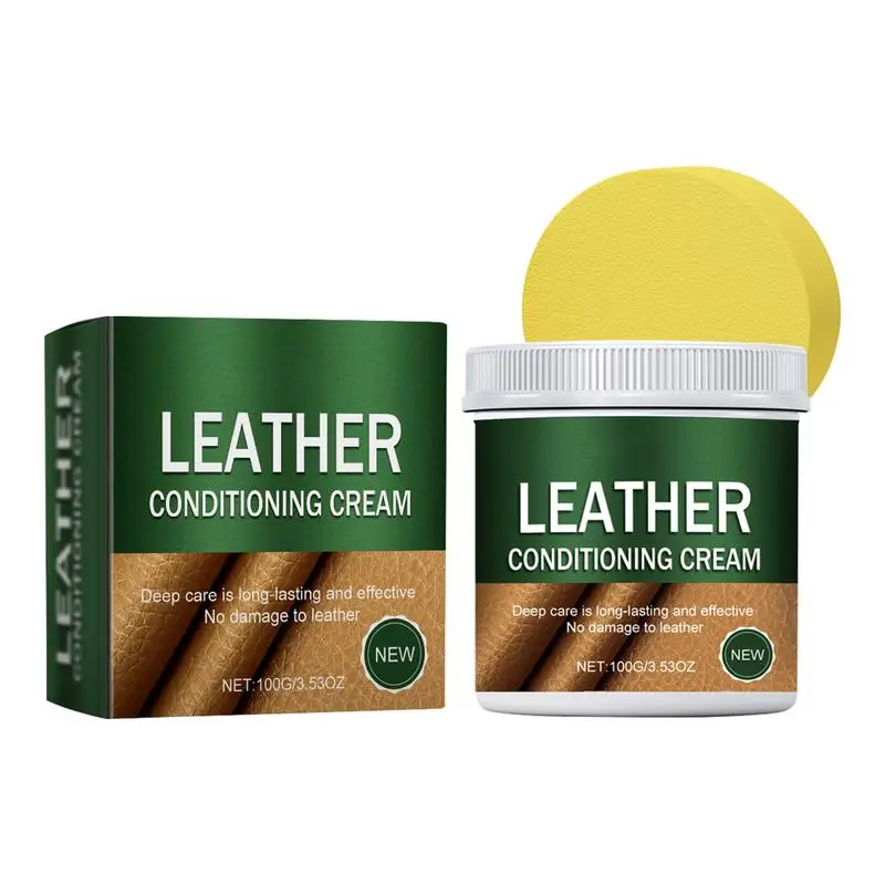 Leather Furniture Conditioner Leather Restorer For Couches Leather Refurbished With Sponge Leather Shoes Polish Cleaner For Sofa