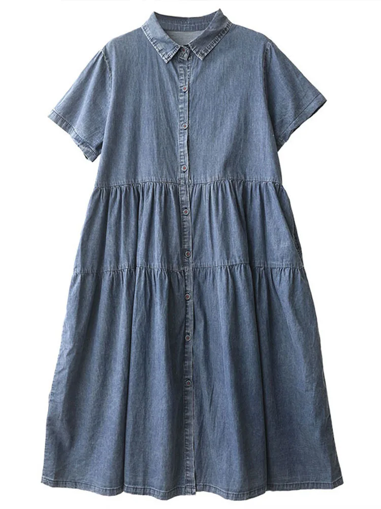 Max LuLu 2023 Summer Clothes Womens Fashion Loose Elegant Denim Dresses Ladies Luxury Casual Classic Vintage Harajuku Vestidos