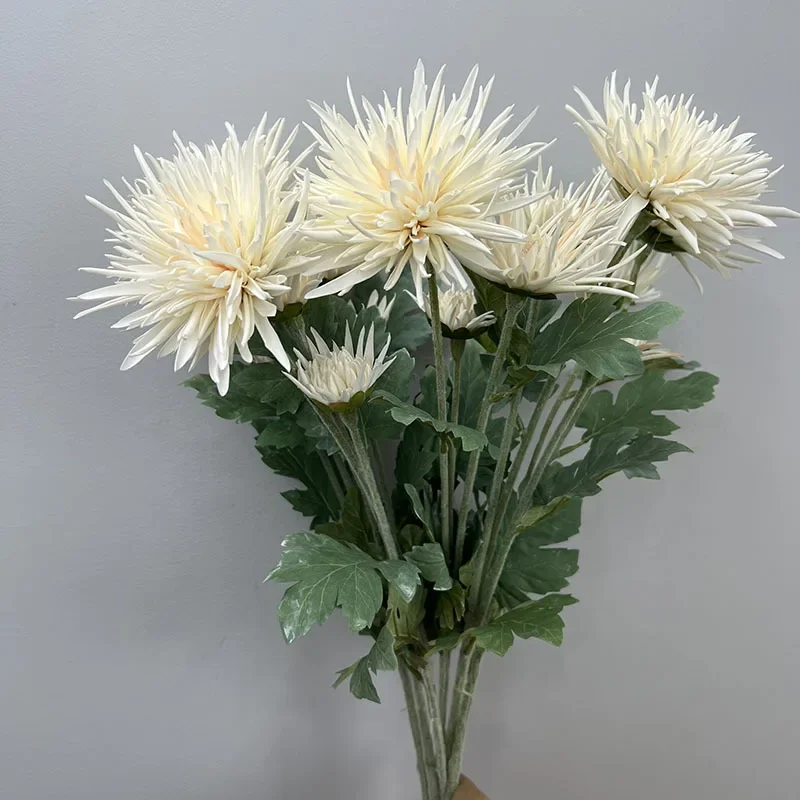 Artificial Flowers Real Touch Hair Planting Crab Claws Chrysanthemum Flroal Bedroom Decoration Simulation Champagne Flower