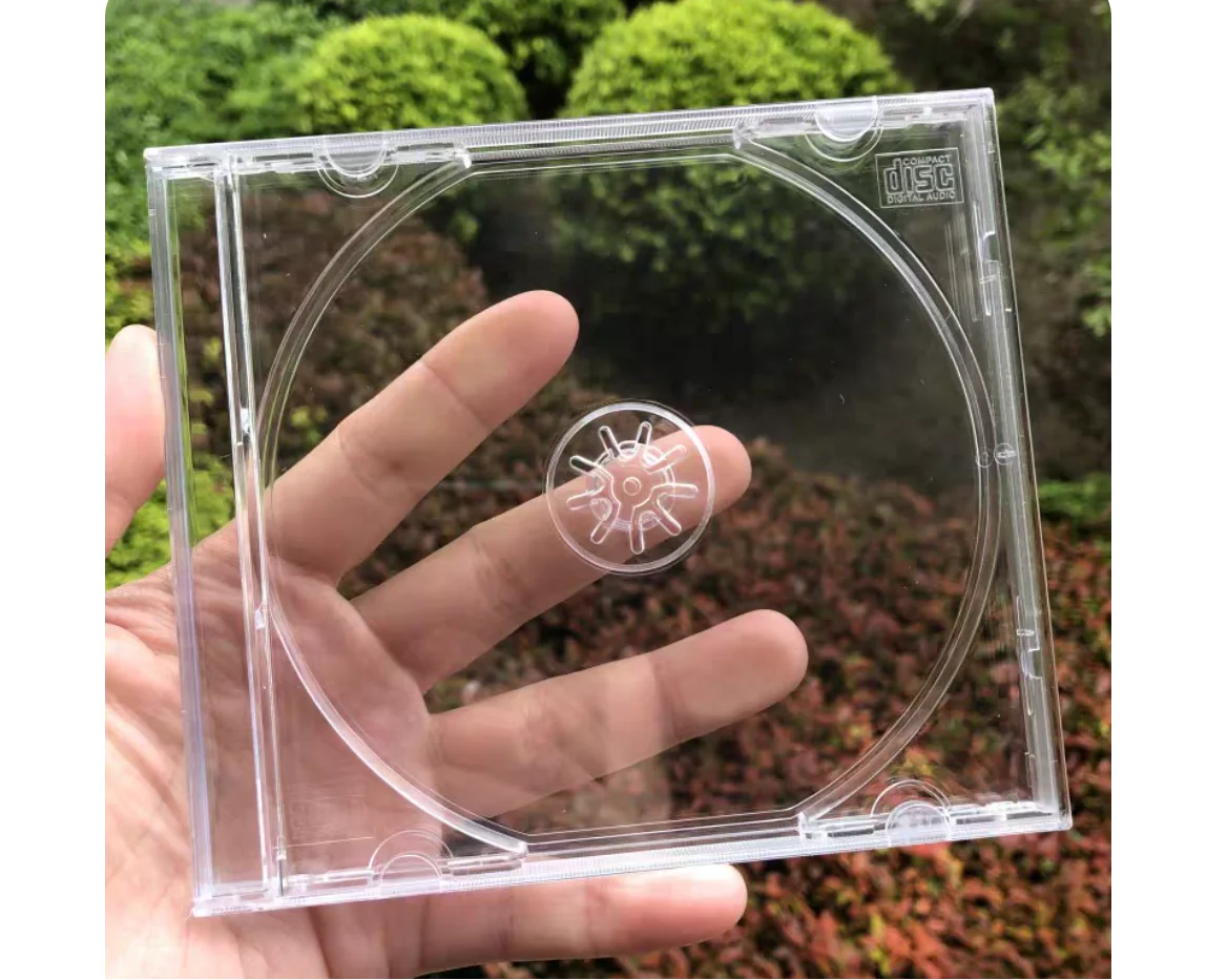 

CD Cases DVD BDR Disc Boxes Transparent Plastic Thickened For 1 Disc 10Pcs/Pack