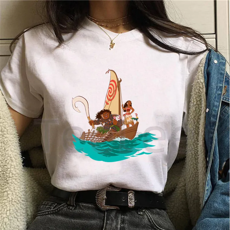 Funny T Shirts For Women Print Moana's Friend T Shirt Women Fashion Cartoon T-shirt Harajuku Streetwear Tee Tshirt Female