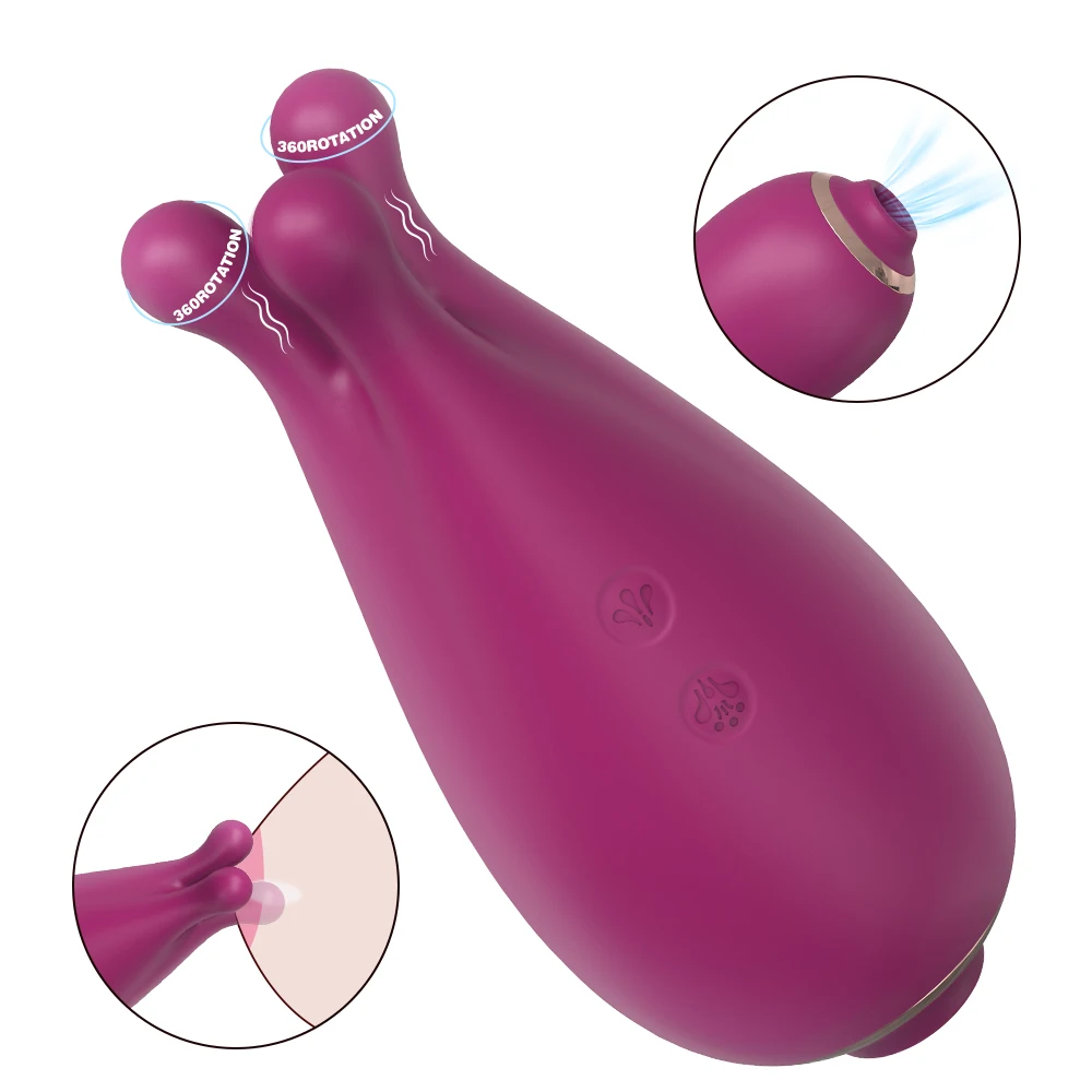 2 in 1 Clit Sucker Vibrator for Women Clitoris Nipple Sucking Vacuum Stimulator Orgasm Sex Toy Female Masturbation Adults Goods