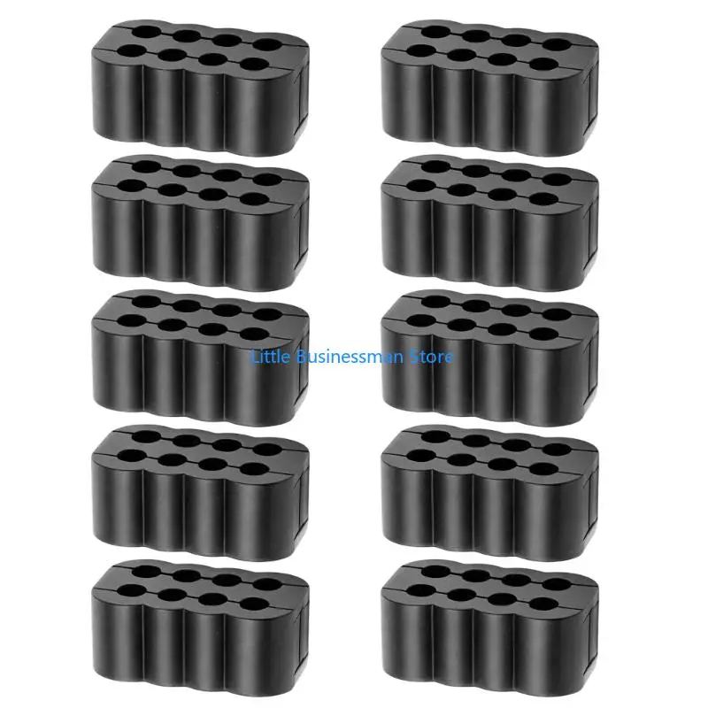 Set mit 8-poligen PC-Kabelführungsklammern, zusammensteckbaren Kabelführungshaltern aus ABS, 10er-Pack für saubereres – Detail 7