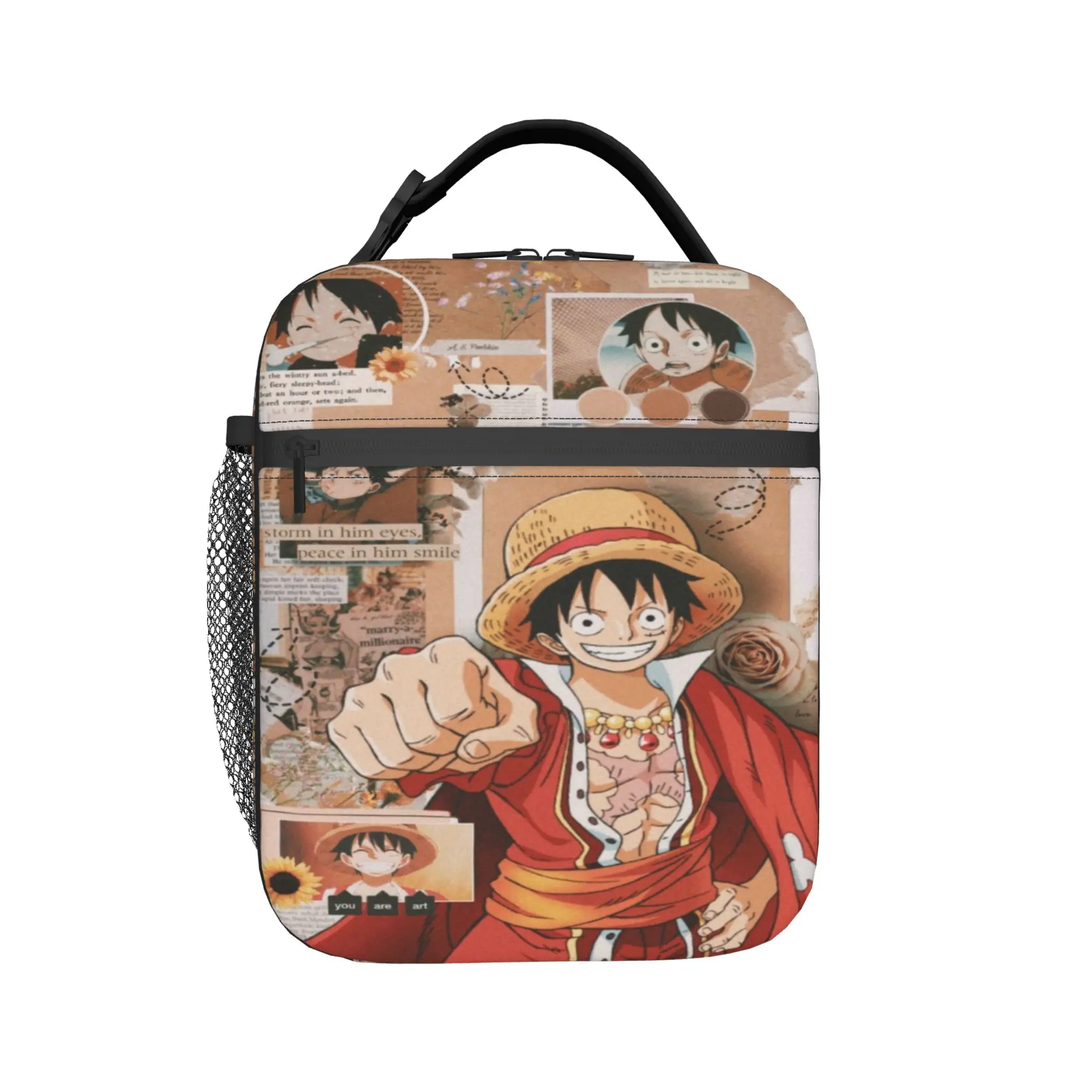 

luffys o-one-piece-e zoro Accessories Insulated Lunch Bag For Travel Storage Food Boxes Portable Cooler Thermal Lunch Boxes