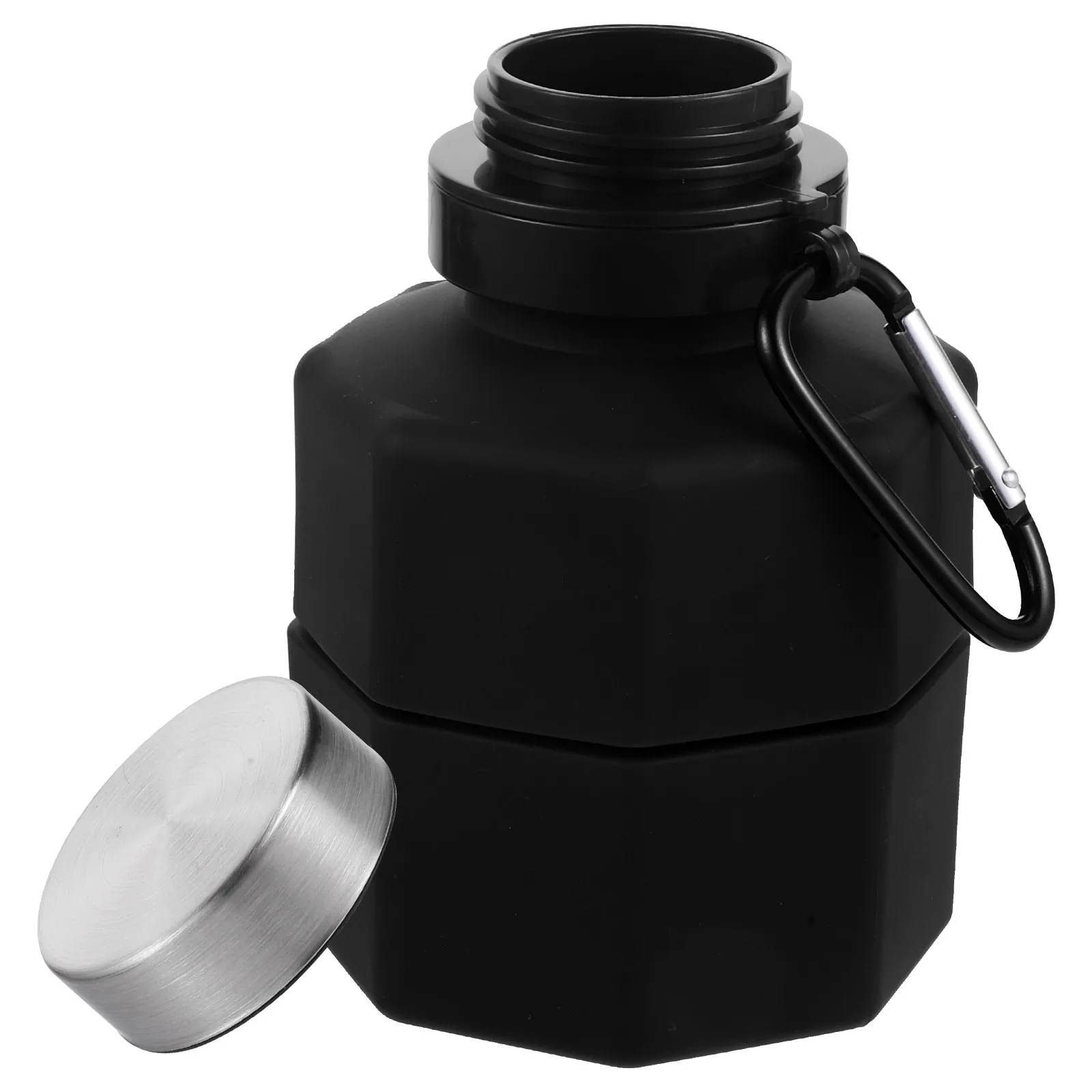 Dumbbell Shape Water Kettle Stainless Steel Sports Bottle Portable Hydration Accessory For Gym Travel Outdoor Activities
