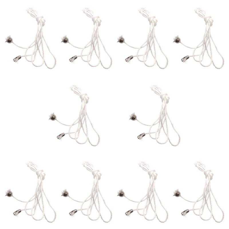 Comfortable Cotton Pull Rope 10Pcs Room Fan Light Change Cord With Metal Link Set