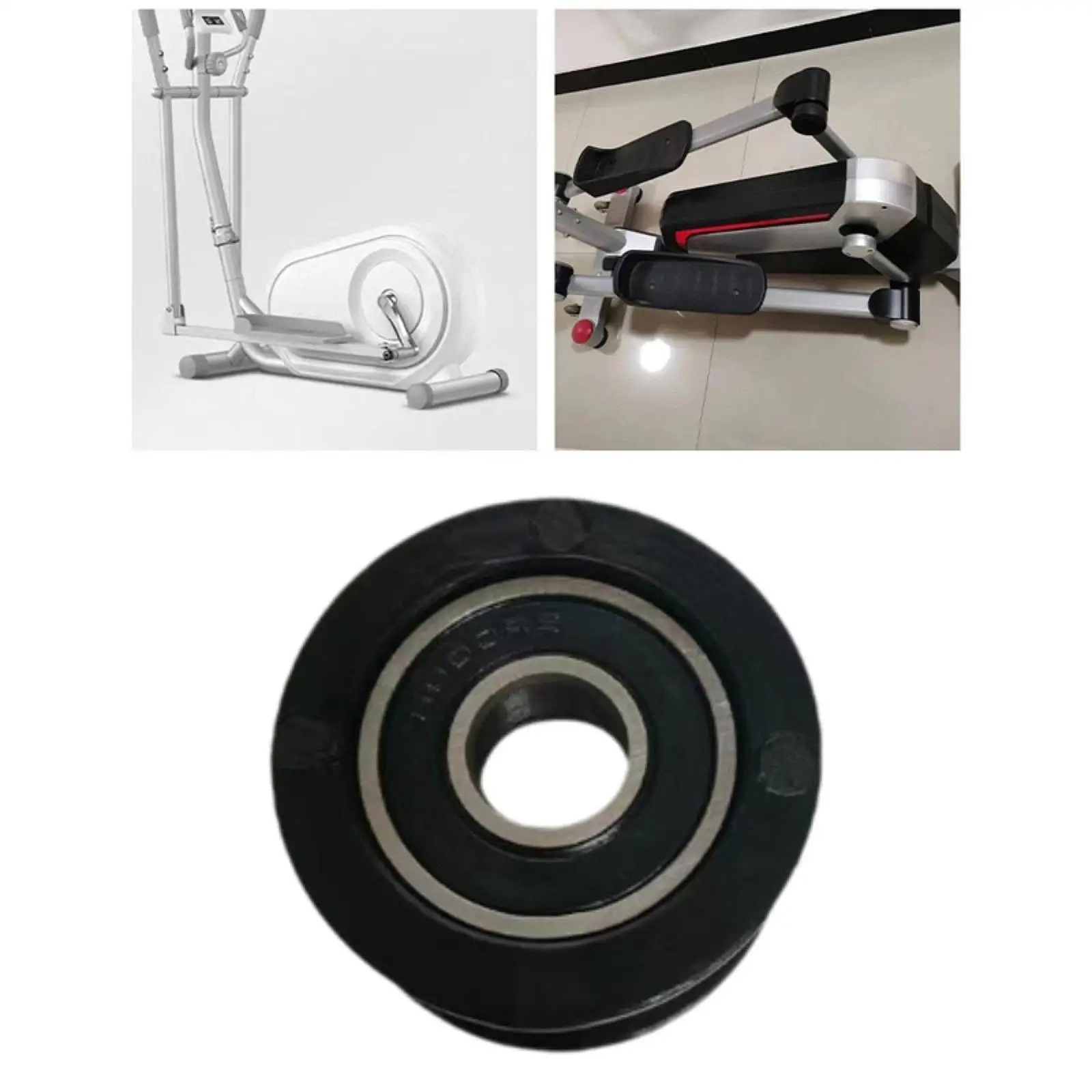 Nylon Dual Bearing Tensioner Pulley Fitness Accessory Wheel for Gym Pulleys Kit Elliptical Machines and Treadmills
