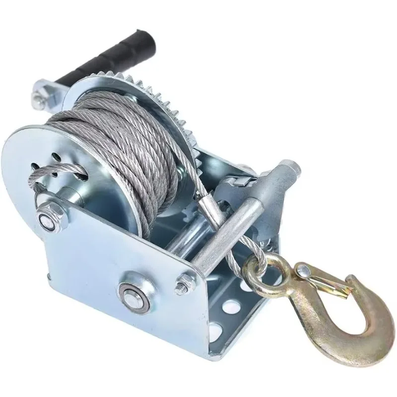 Wire Manual Operation Two-Way Ratchet ATV Trailer Marine Heavy Duty Manual Winch