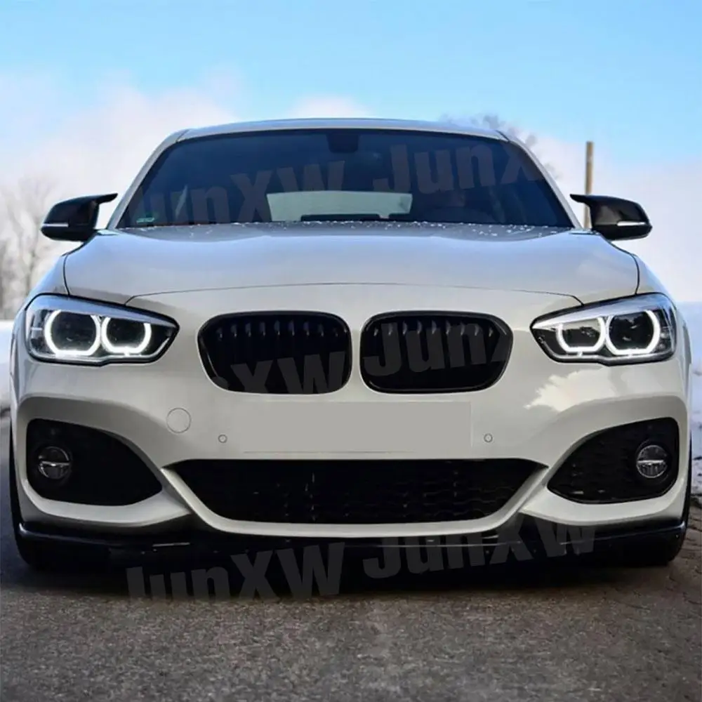 

ABS Carbon Look Front Lip Spoiler for BMW 1 Series F20 F21 M135 M140i M Sport 2015~2019 Gloss Black Front Bumper Lip Three-stage