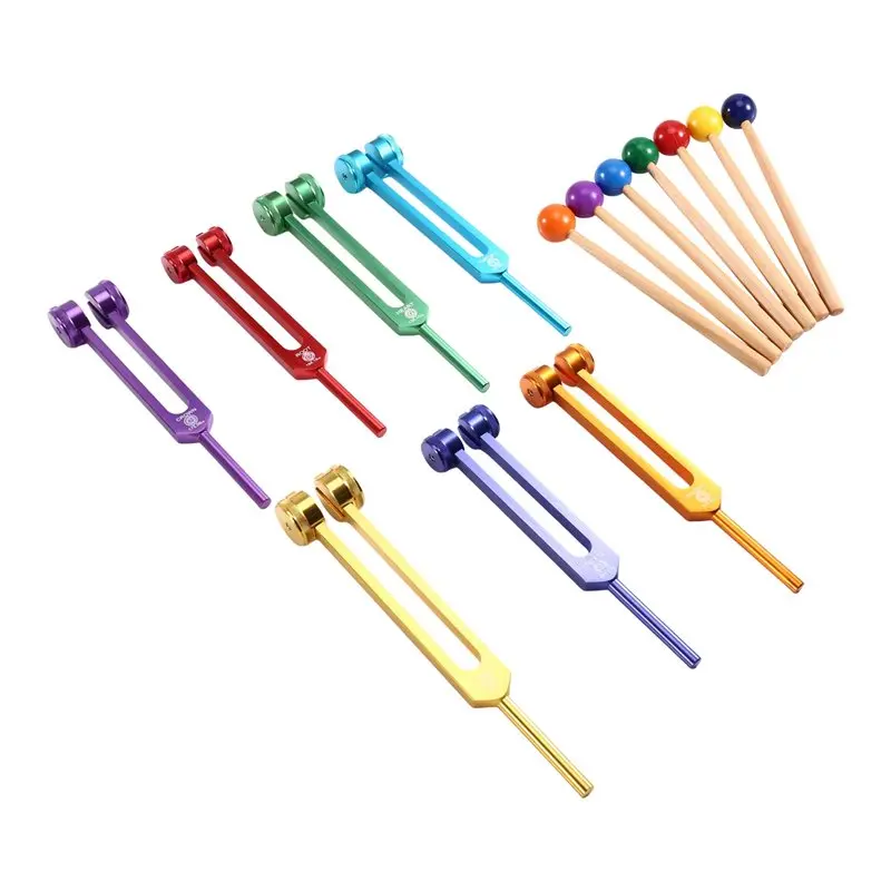 For Healing 7 Chakra Tuning Forks Set For Meditation, Yoga Sound For Healing, Frequency Therapy - view 5