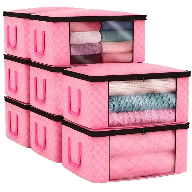 Clothes Storage Bags – Foldable Blanket Storage Bins for Organising Bedrooms, Wardrobes, Duvets, Featuring A Clear Window