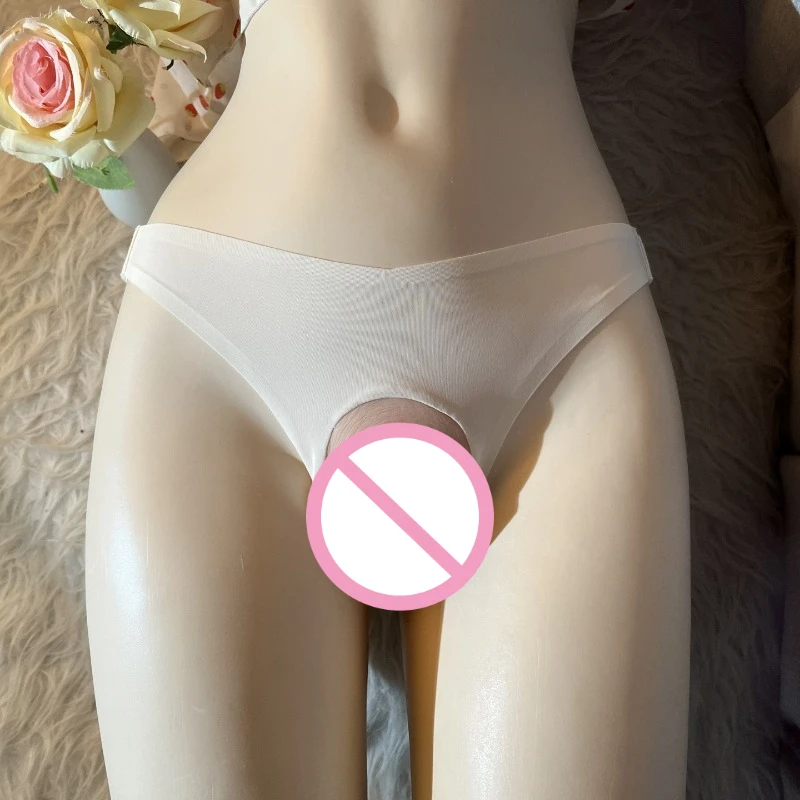 

Силиконовые реалистичные трусы-имитаторы влагалища для трансгендеров, бесшовные корректирующие трусы из ледяного шелка, скрытые гетеросексуальные трусы-имитаторы, сисси-белье