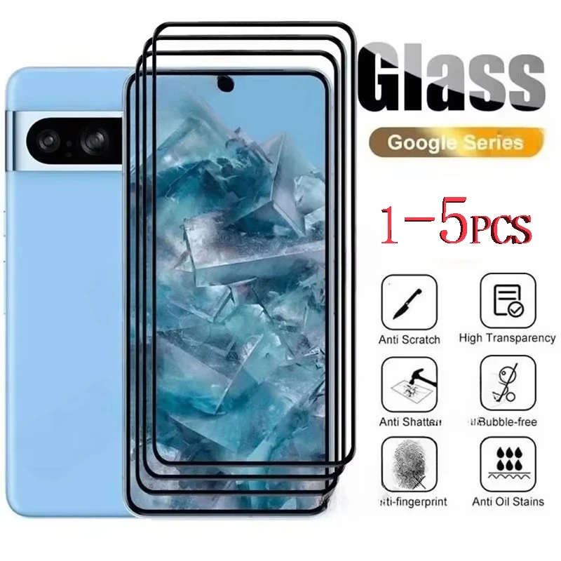 

Защитная пленка из закаленного стекла HD для Google Pixel 9 10 Pro XL 9A 8A 7A 6A 6 7 8 9 10 Pro, изогнутая, с полным покрытием, прозрачная