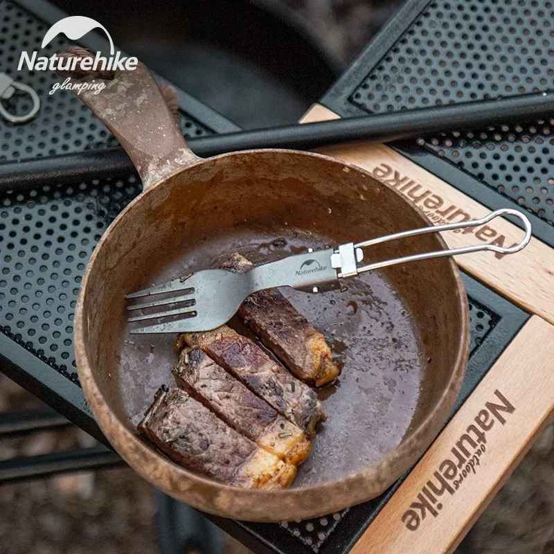 

Naturehike Titanium Camping Spoon Fork Knife Portable Outdoor Travel Picnic Tableware Spork Utensils Dinnerware NH19C001