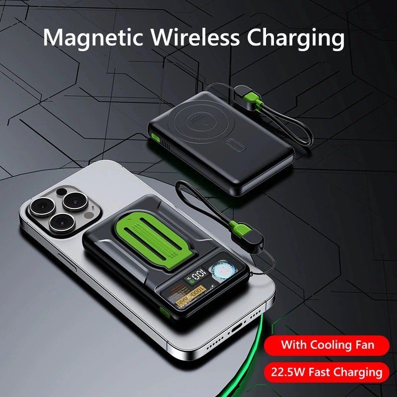 

Портативное зарядное устройство Magsafe Power Bank 20000 мАч с быстрой зарядкой PD22.5W, магнитный внешний аккумулятор для iPhone 16, 15, 13 Pro, Samsung, Xiaomi