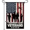 I Support Our Veterans Garden Flag Patriotic Banner12X18 Veterans Day Decor jjp