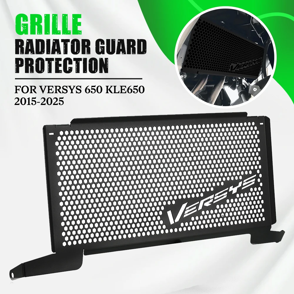 

Radiator Tank Grille Oil Cooler Guard Cover FOR KAWASAKI Versys 650 KLE650 2015 2016 2017 2018 2019 2020-2024 Versys650 KLE 650