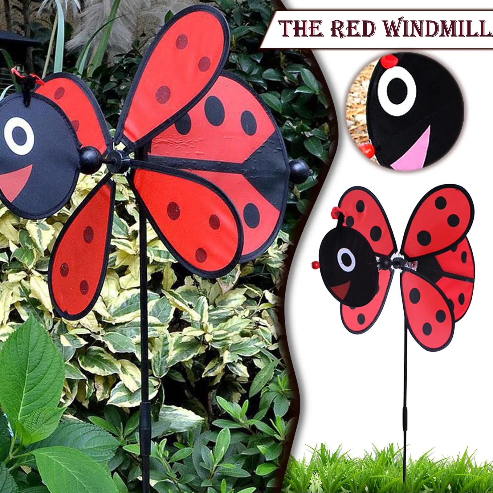 

1pc Garden Decoration Bee Windmill Garden Decoration Outdoor Windmill Insect Theme Yard Home Toy Spinners Lightweight Decor