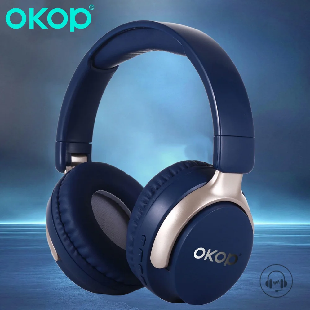 OKOPActive الحد من الضوضاء سماعة أذن لاسلكية تعمل بالبلوتوث سماعات عالية الدقة ستيريو عميق باس طويلة المدى سماعات سماعة الألعاب #5