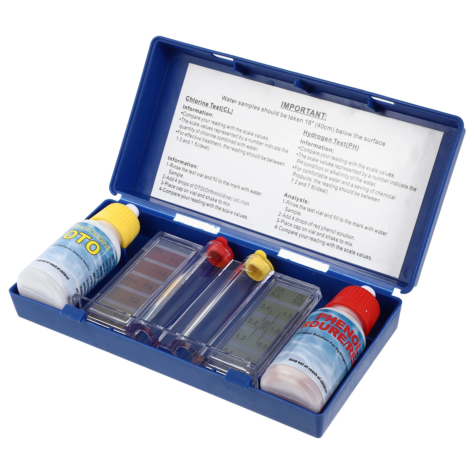 

1Set Swimming Pool Water Quality Tester PH Meter Durable Pool Test Kit Spa PH Easy Reading Testing Tool