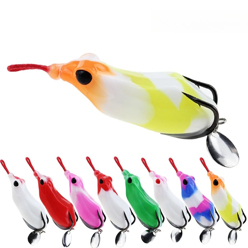 BILLINGS 6,3CM 14,3G Angelköder Weicher Froschköder Angelköder mit Doppelhaken Spinnerbaits Frosch-Weichköder Crankbaits Haken Köder Angelzubehör
