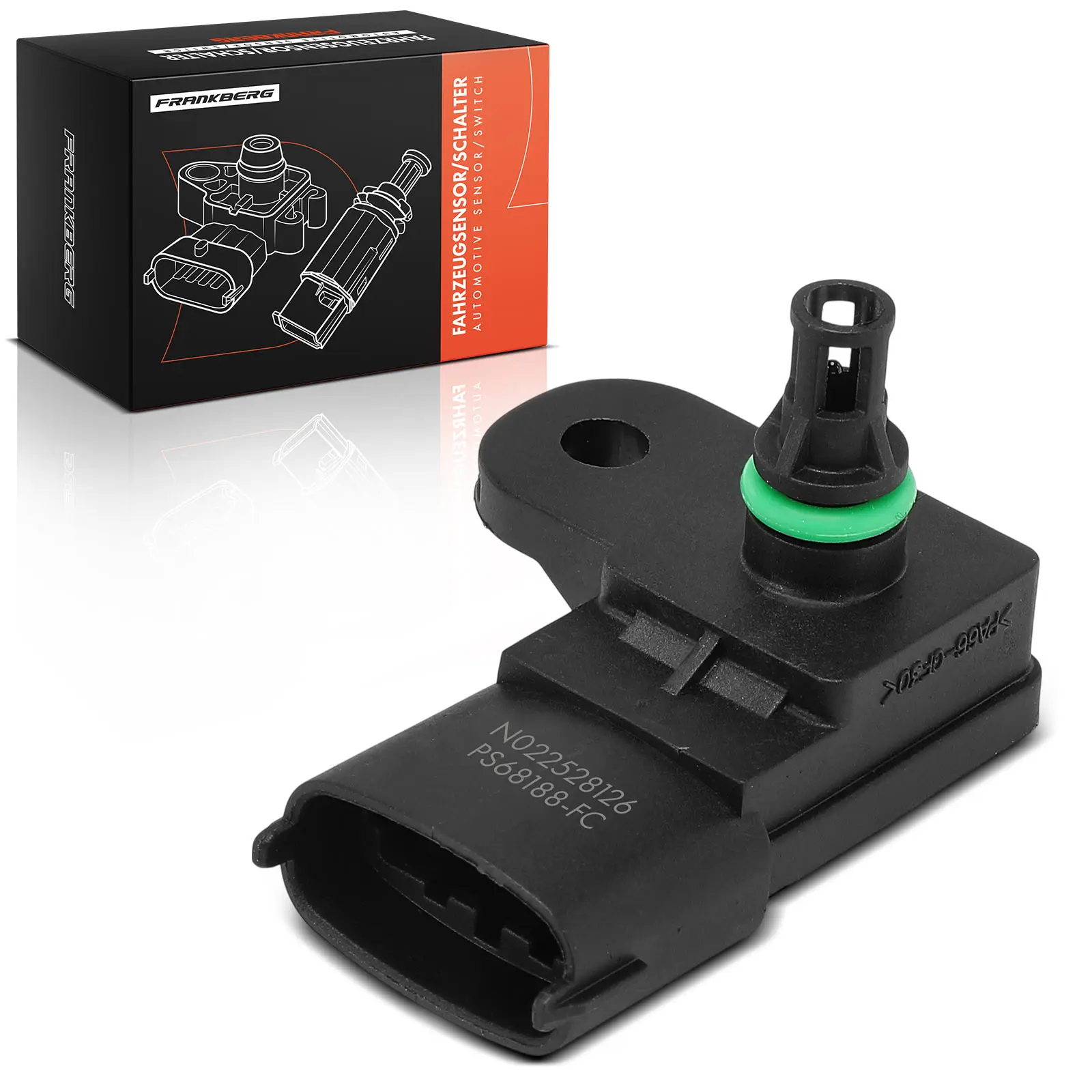 Frankberg 1x Sensor Inlaatpijp drukverhogingsdruk voor Chevrolet Aveo Kalos T250 T255 Bj vanaf 2008 1.2L 96810880