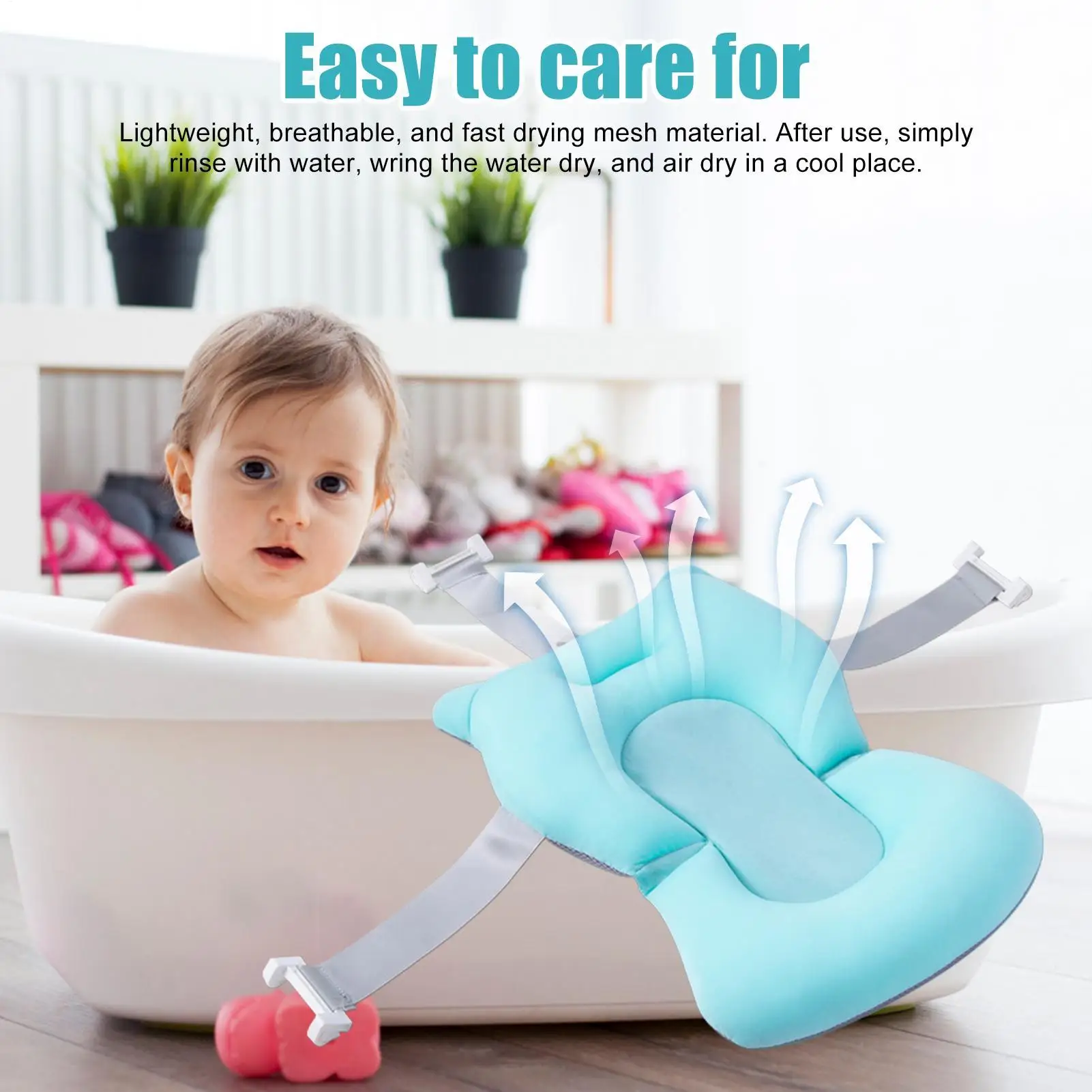 Baby Bath Cushion Pad Anti-skid Support Pillow Infant Bath Supporter Newborns Support Seat Mat For Bathtub Baby Care - view 4