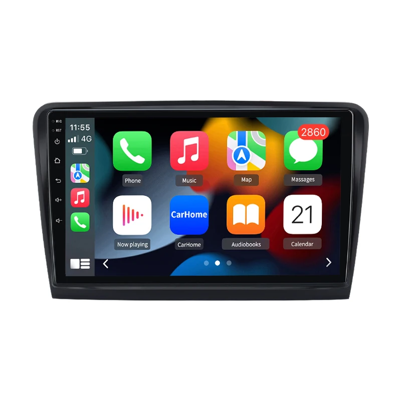 Junsun 10" Radio Samochodowe z Androidem 15 do Skoda Superb 2 2008-2015, Bezprzewodowe Apple CarPlay, Ekran Stereo, Odtwarzacz Multimedialny, Inteligentny System Samochodowy, 2 Din Autoradio, — 2