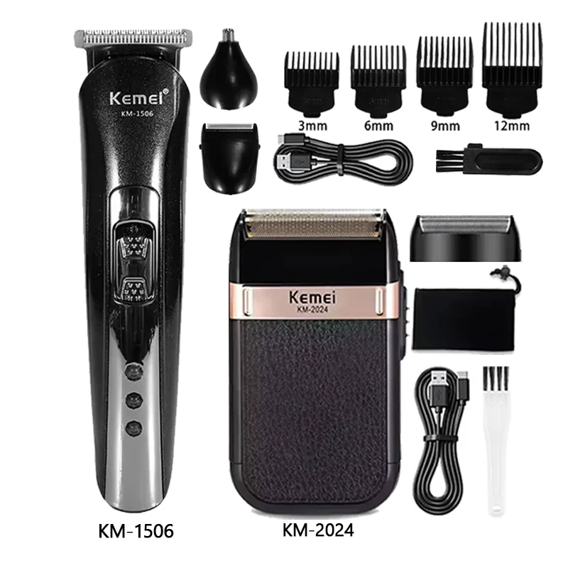 

Машинка для стрижки волос Kemei Km-809A Km-1506 Km-2024 Профессиональный триммер для волос Электрический триммер для бороды для мужской машинки для стрижки волос