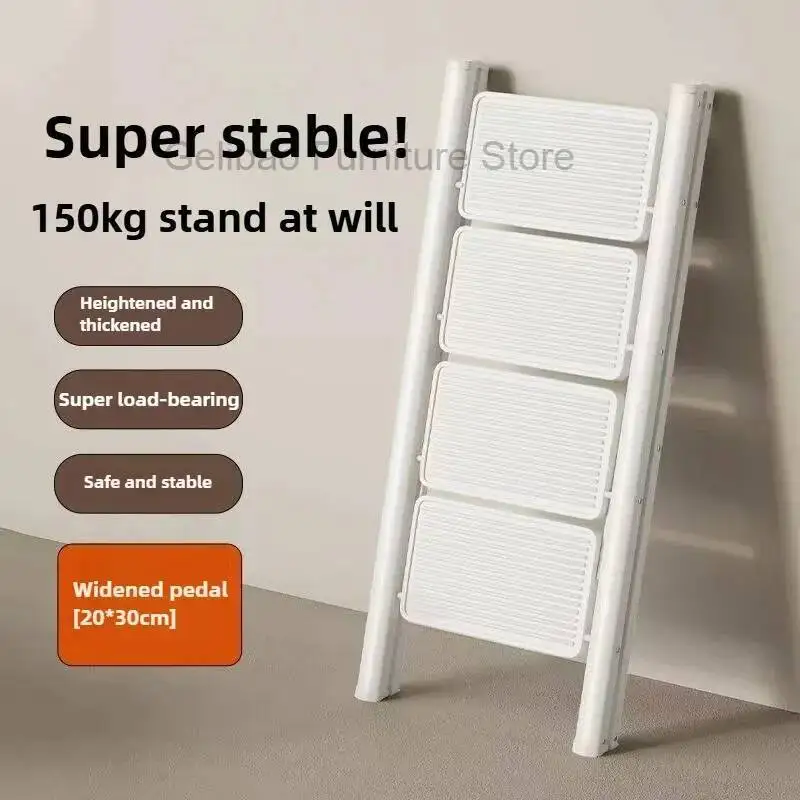 Ladder for Home Use,foldable and Expandable,thick Zigzag Ladder,indoor Multifunctional Staircase, Lightweight Small Ladder Stool