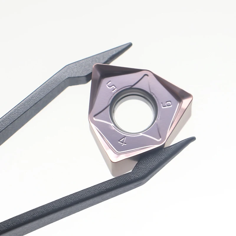 ألواح من الكربيد WNMU080608 ، قاطعة سداسية الوجهين ، زاوية يمنى 90 درجة ، قاطعة طحن تغذية سريعة ، 10 ، WNMU080608