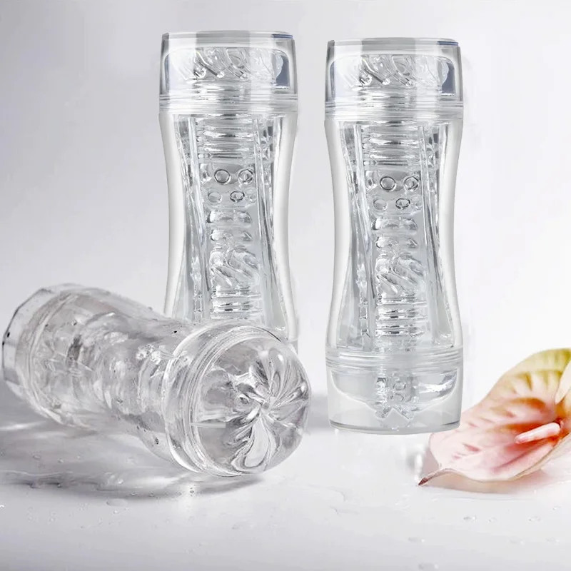 Male 3D Manual Masturbator Transparent Vagina Soft Pussy Sex Toys Realistic Adult Endurance Exercise Sex Toy Pocket Cup for Men - Image 3