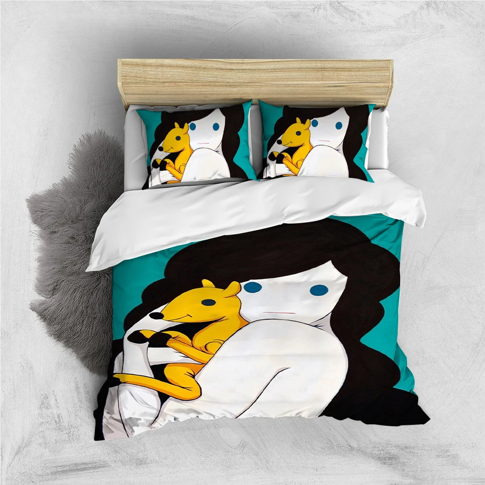 

Japan T-Takeru Amano Art Duvet Cover Set Home Style Bedding Soft Laundry Cotton Bed 3 Piece Set Student Dormitory Gift