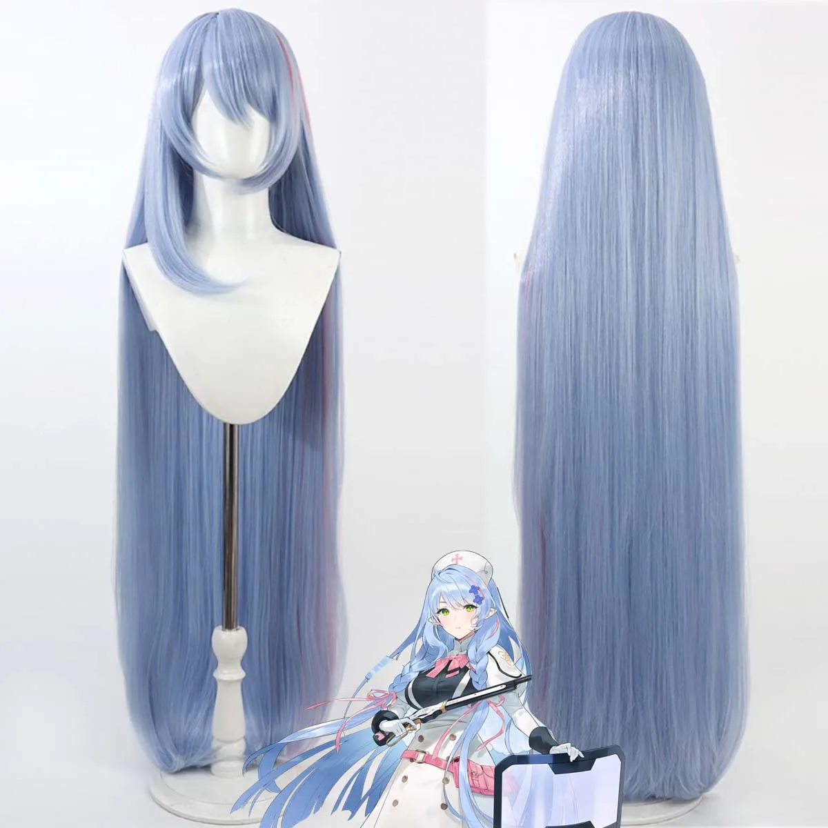 

Игра Ролевая игра Вечеринка Синий Архив Aomori Mine Термостойкое волокно Длинный синий парик