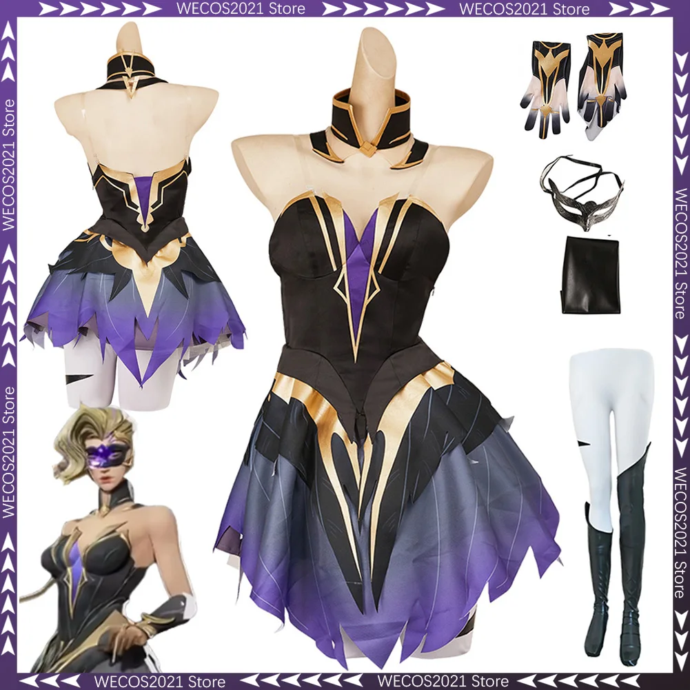 

Game Rivals Costume Dagger Cosplay Fantasy Clothing Dark Bright Suits Disguise Adult Women Roleplay Fantasia Party Outfits