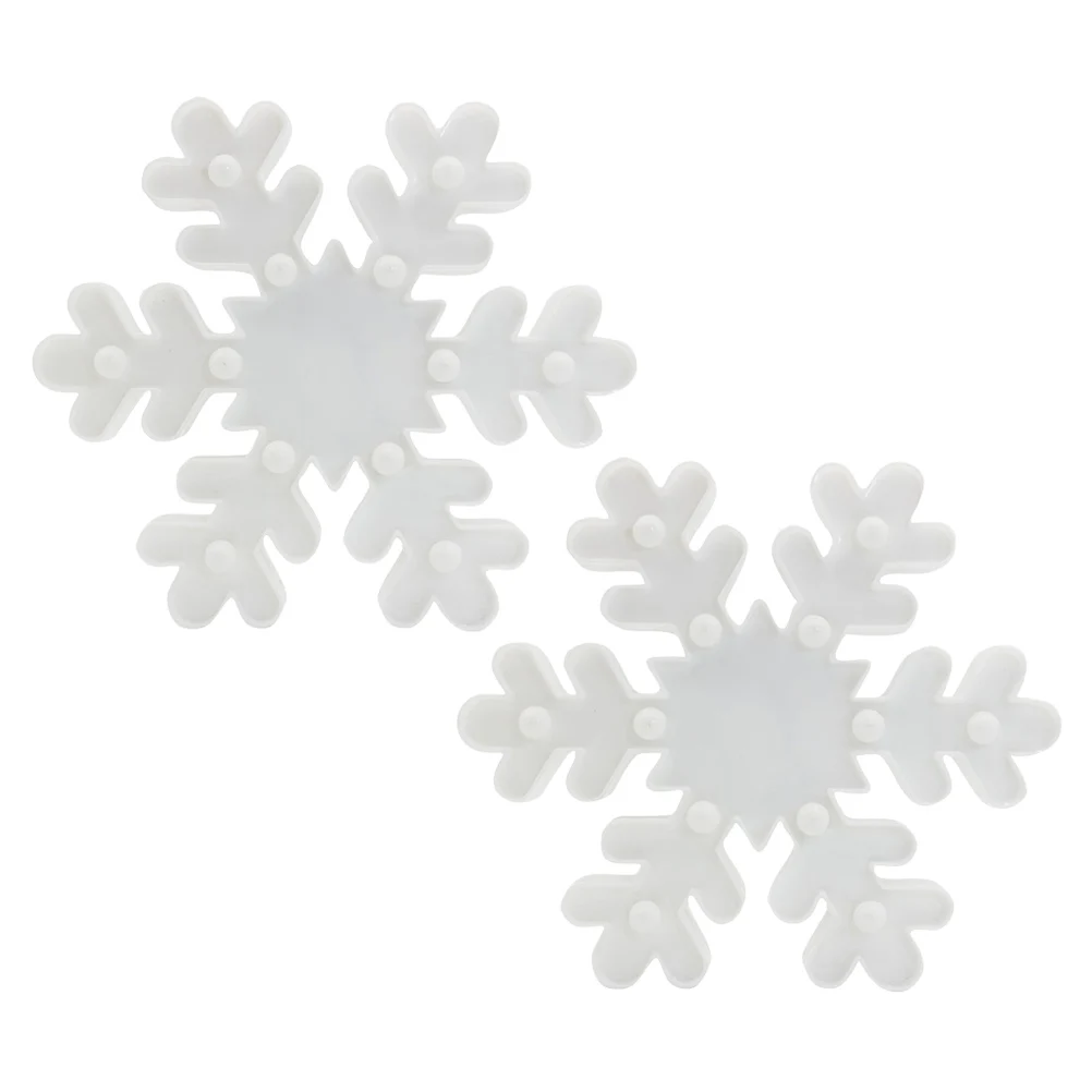 

2Pcs Snowflake LED Lamp 3D Table Led Night Light Lamp Christmas Baby Room 3D Night Light Party Wedding Banquet Gift