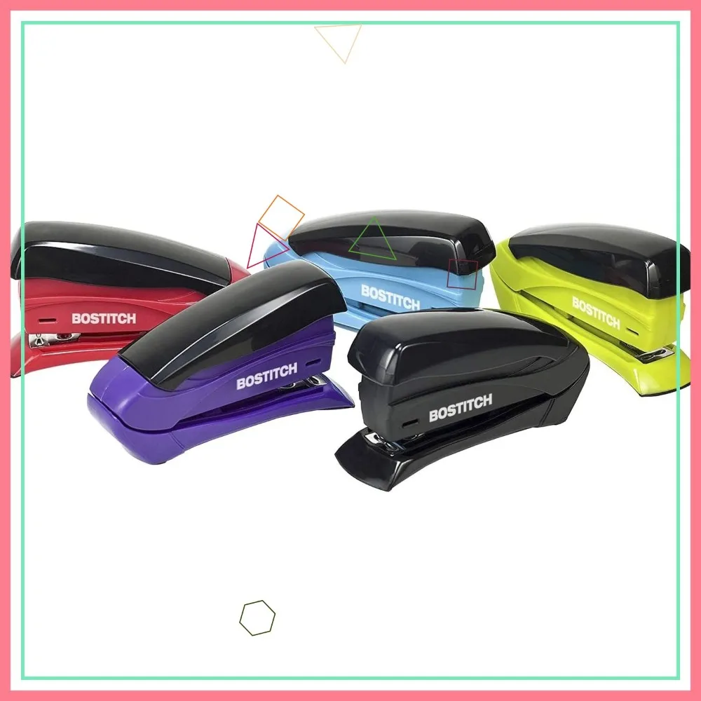 

Легкий степлер на 15 листов с управлением одним пальцем, пружинным питанием и без замятия в разных цветах.