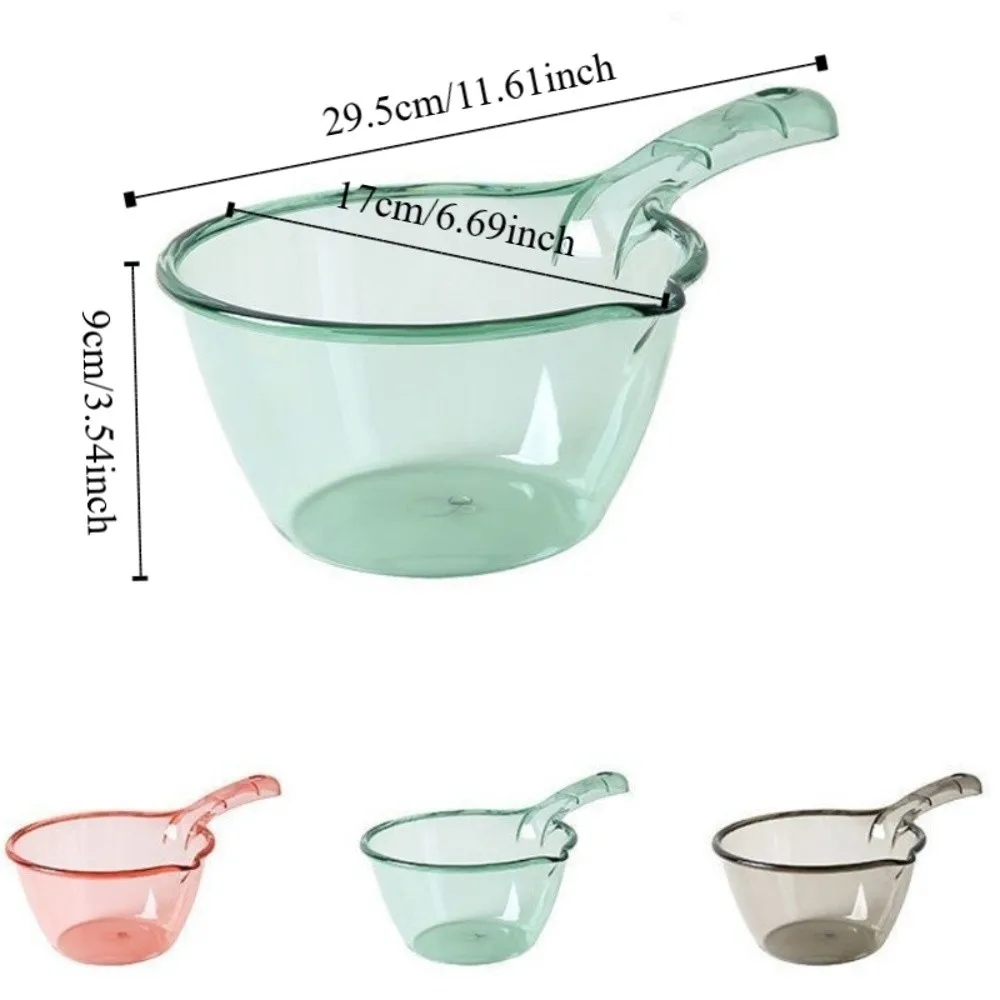 1PC Plastic Water Ladle Large Capacity Transparent Water Dipper Thickened Bath Water Spoon Kitchen Tools Shampooing Water Scoop
