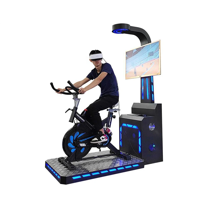 VR Bicycle Amusement Ride Indoor Outdoor Commercial Use Metal Plastic Frame Spinning Fitness Sports Virtual Reality Bicycle