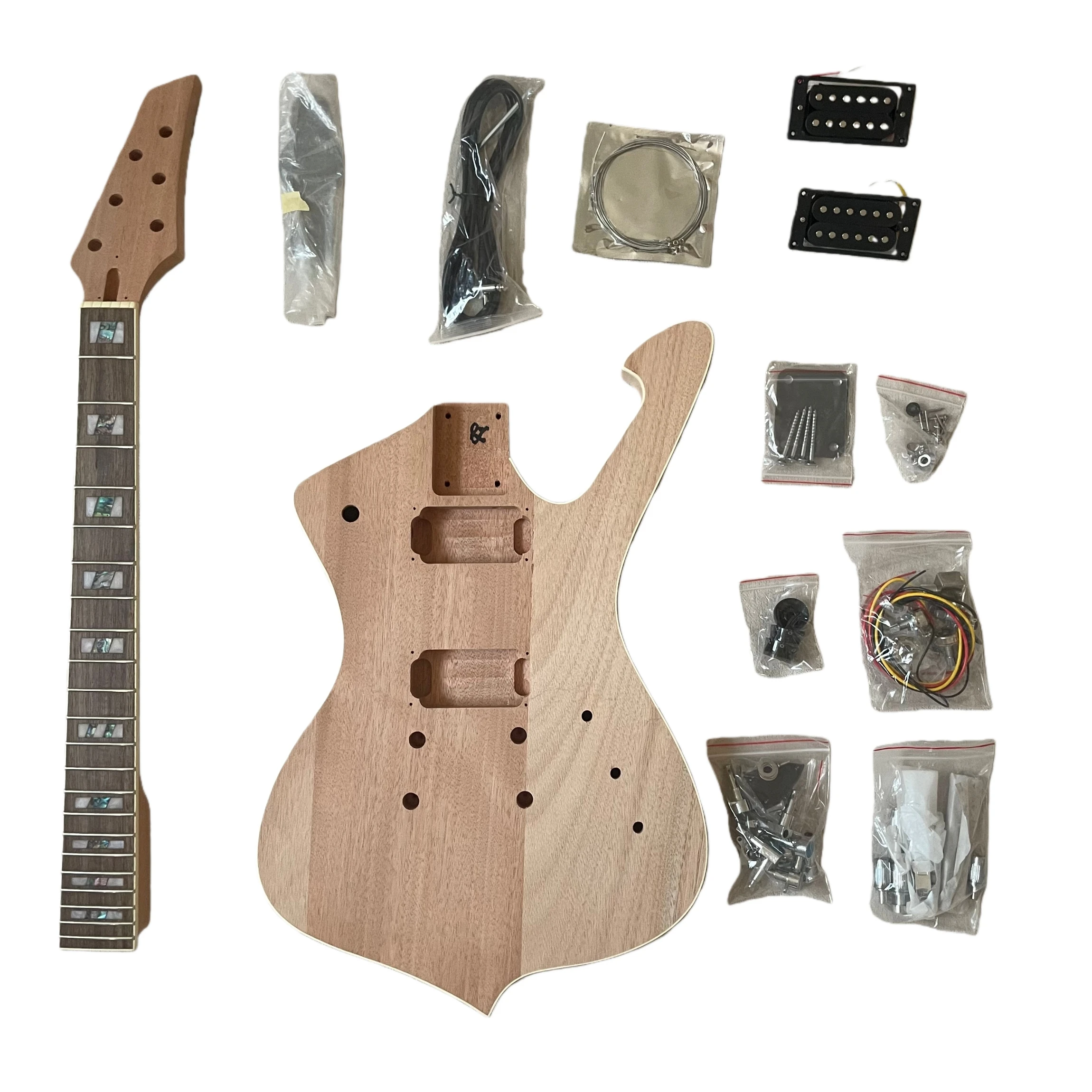 

DIY Electric Guitar Kit Rosewood Fingerboard Mahogany Body ibn ice Style 6-String