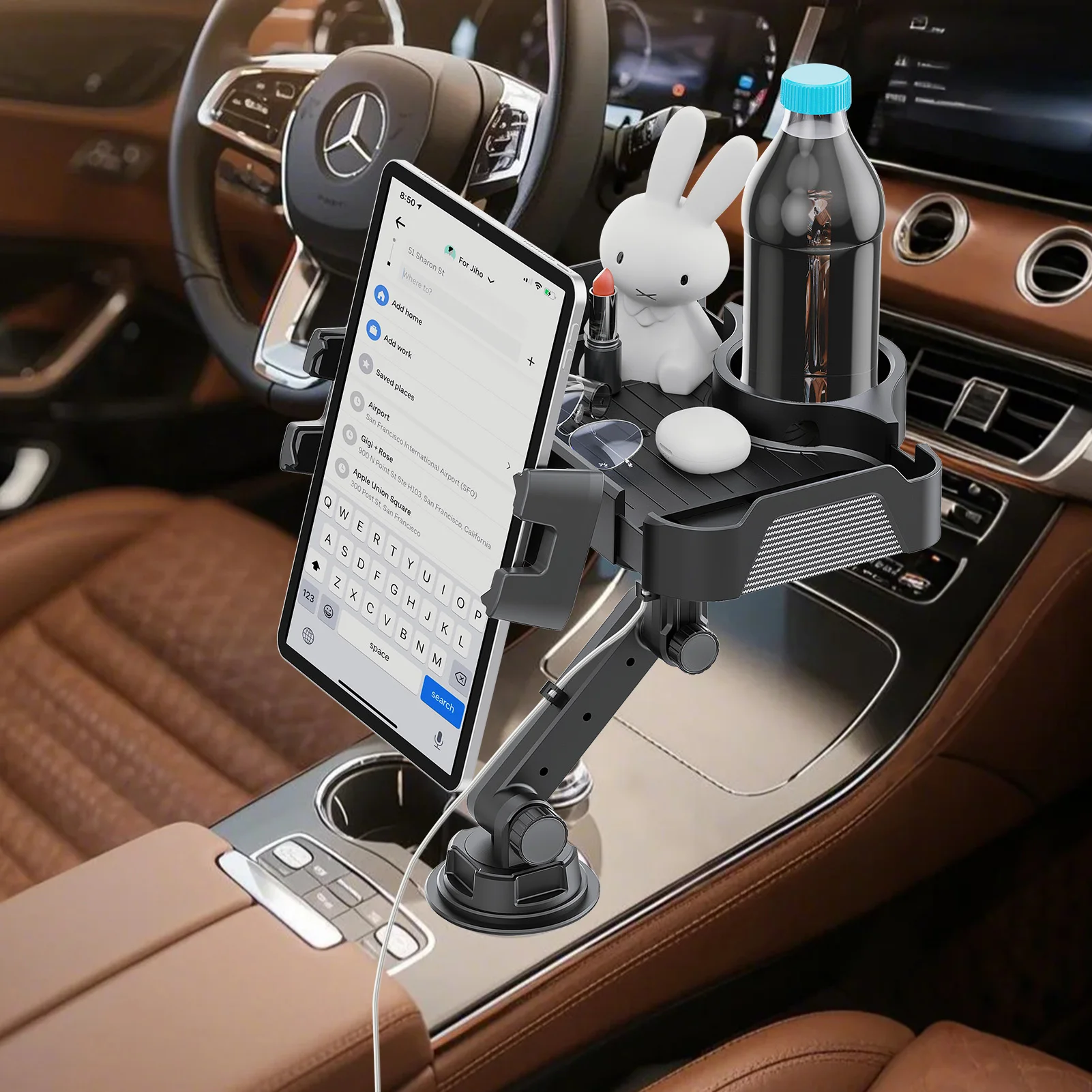 

Car Cup Tablet Stand Phone Holder Extender Multifunctional Adjustable Drinking Bottle Holder Detachable CarHolder Storage Rack