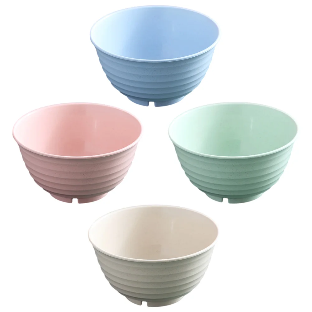 

4pcs Anti-fall Instant Noodles Salad Rice Bowls Kitchen Large Size PP Material Unbreakable Household Tableware Set