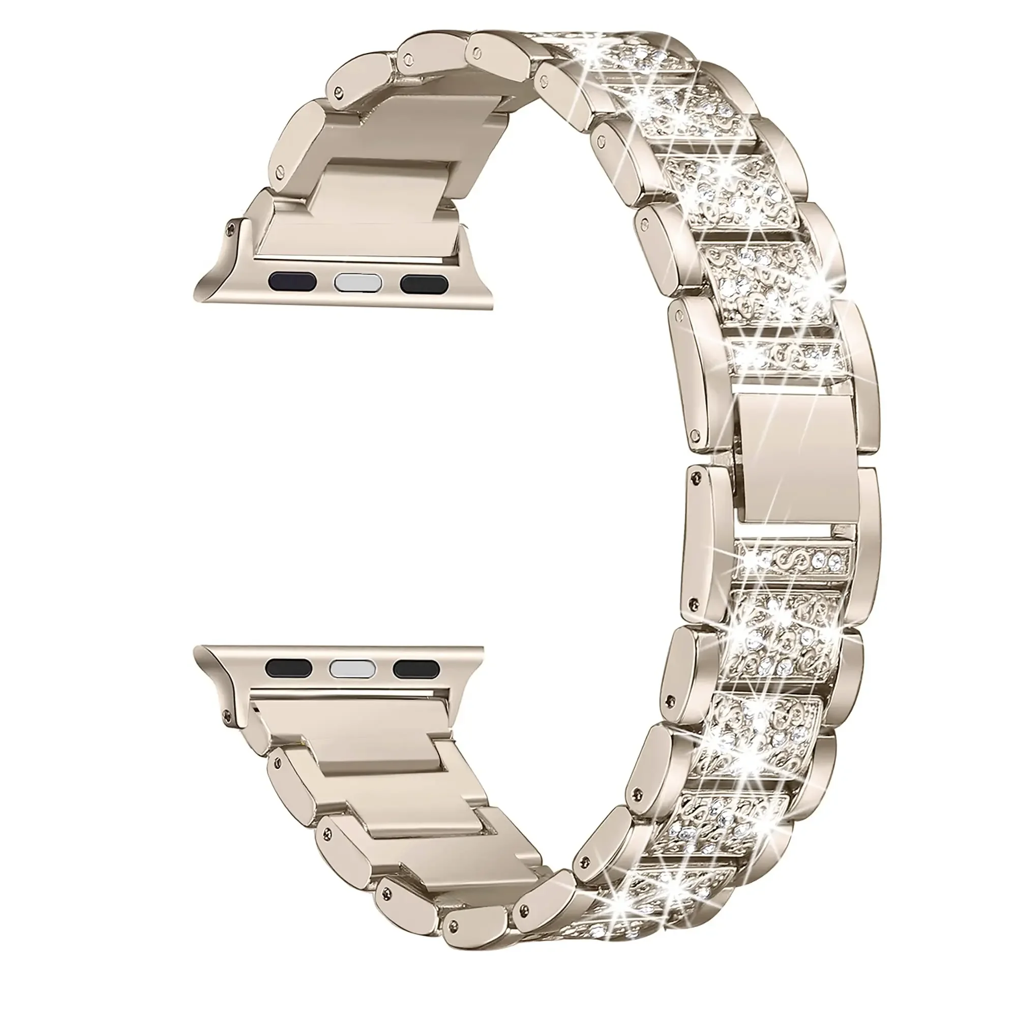 NEW Diamond Bling Strap For Apple Watch Band 49-45-40mm 44-41mm 46-42mm Metal Belt IWatch Series 10 9 8 7 SE 6 5 Women Bracelet